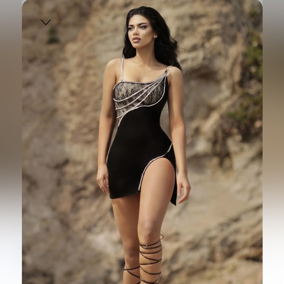 LemonLunar The Lucia Lace Bandage Dress - Picture 1 of 3